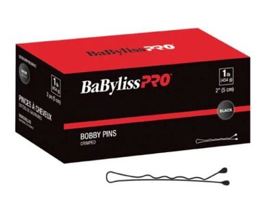 BABYLISS PRO BOBBY PINS - BLACK 2" 1/2LB BOX